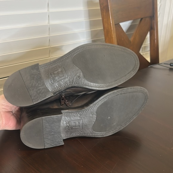 Emanuele Crasto Double Buckle Moto Boots Brown Leather Made in Italy Women 40 - Picture 7 of 17